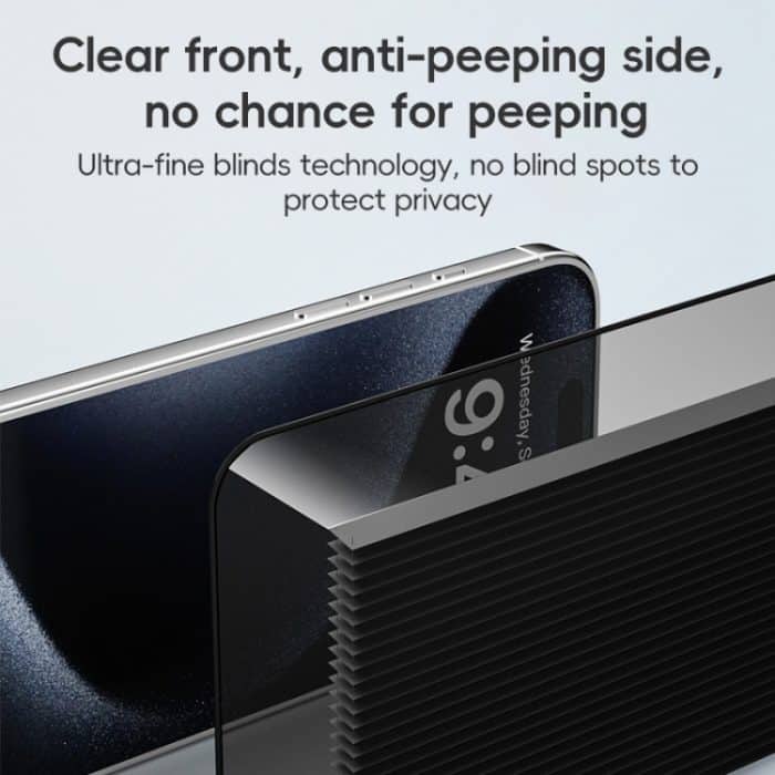 ZGA 0,33 mm 2,5D antistatische Sichtschutzfolie aus gehärtetem Glas, For iPhone 16 Pro Max, For iPhone 16 Pro, For iPhone 16 Plus, For iPhone 16 – Bild 5