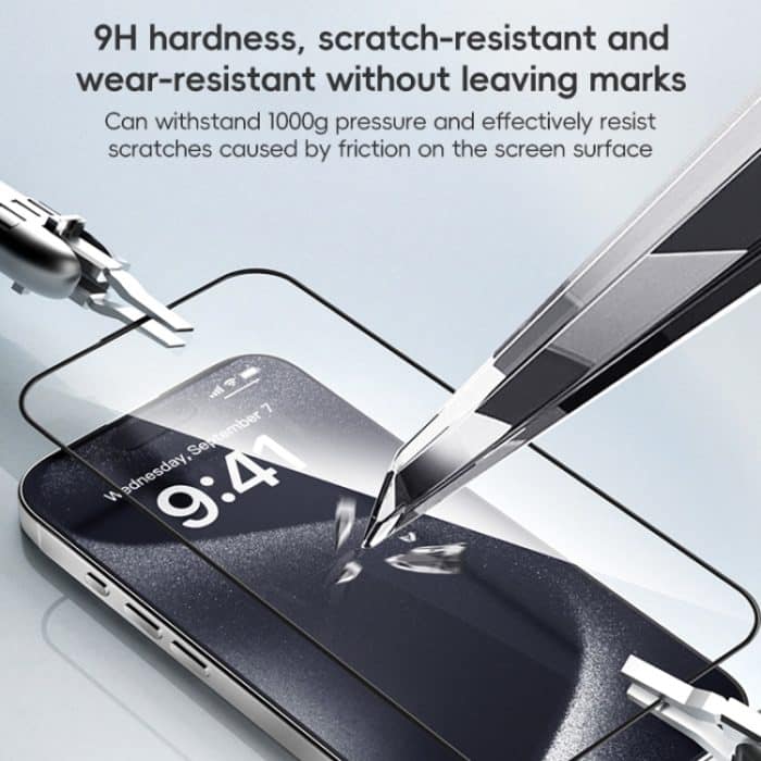 ZGA 0,33 mm 2,5D antistatische HD-Hartglasfolie, For iPhone 16 Pro Max, For iPhone 16 Pro, For iPhone 16 Plus, For iPhone 16 – Bild 5