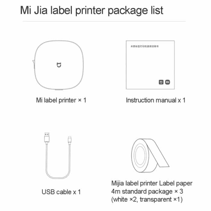 Original Xiaomi Mijia Tragbares Etikettendrucker-Set, Label Printer Set – Bild 3