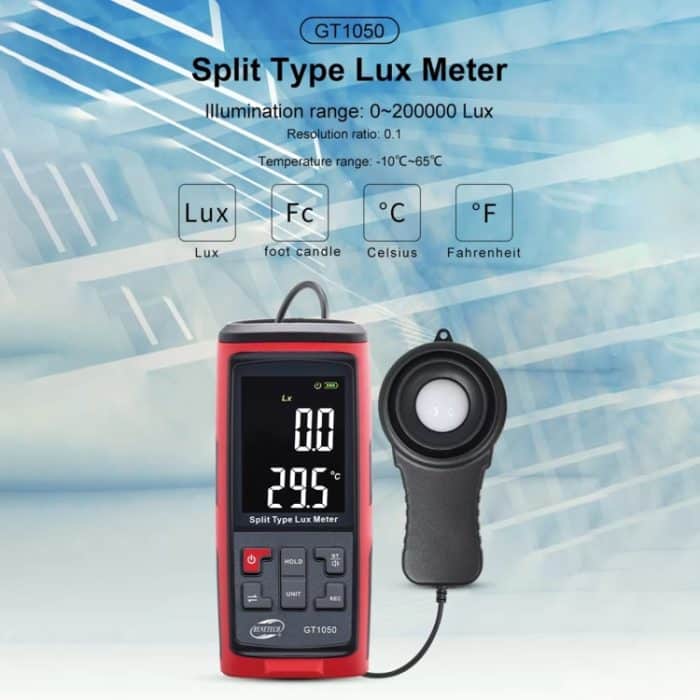 BENERECH GT1050 Professionelles digitales Licht-Luxmeter – Bild 6