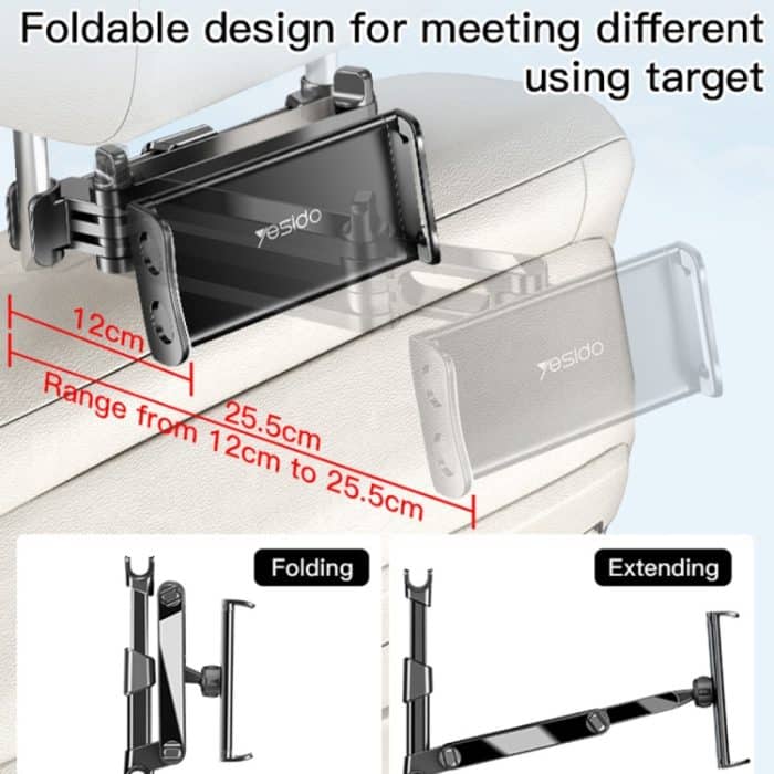 Yesido C117 Auto-Kopfstützen-Rücksitz-Telefon- und Tablet-Halterung, C117 – Bild 3