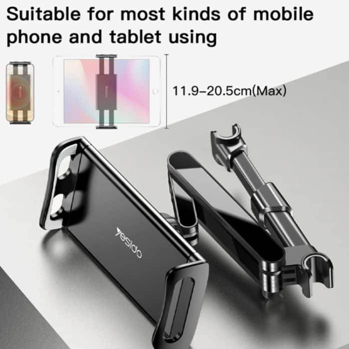 Yesido C117 Auto-Kopfstützen-Rücksitz-Telefon- und Tablet-Halterung, C117 – Bild 7