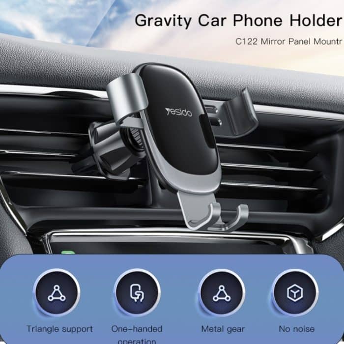 Yesido C122 Auto-Luftauslass-Schwerkraft-Klemmarm-Handyhalterung, C122 – Bild 2