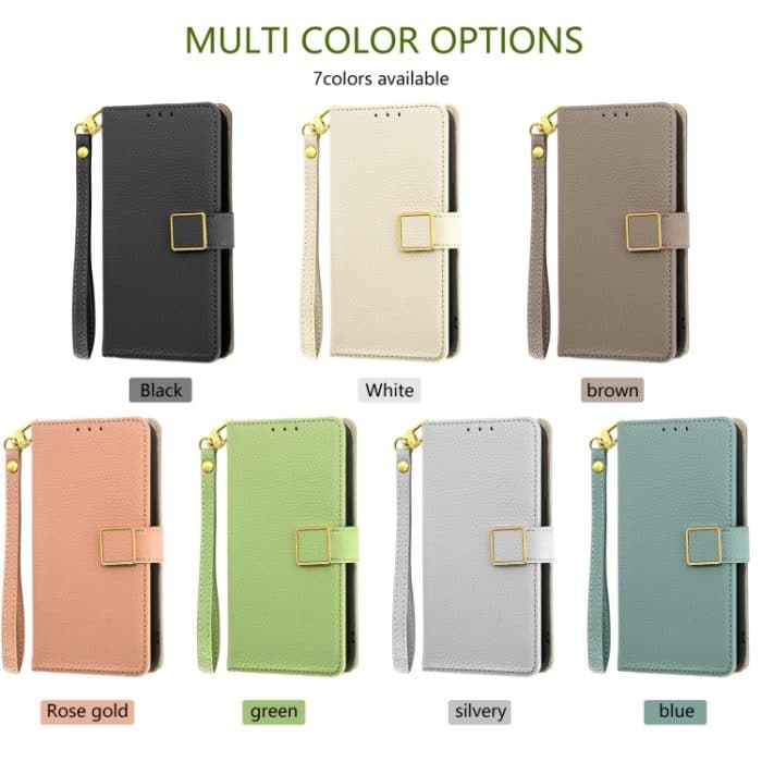 Crossbody-Telefonhülle aus Leder mit Litschi-Textur und quadratischer Schnalle, For iPhone 14, For iPhone 14 Pro, For iPhone 14 Pro Max – Bild 2