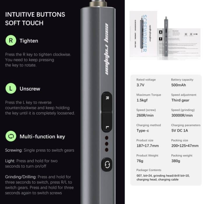 TBK 007 Einstellbarer Multifunktions-Schleifschraubendrehersatz – Bild 8