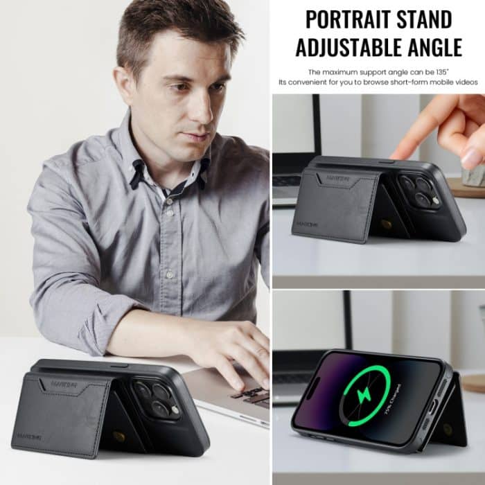 DG.MING MAGKING-K2 Serie MagSafe RFID-Kartentasche Abnehmbare Handyhülle, For iPhone 14 Pro, For iPhone 14 Pro Max, For iPhone 13 Pro Max, For iPhone 13 Pro – Bild 7