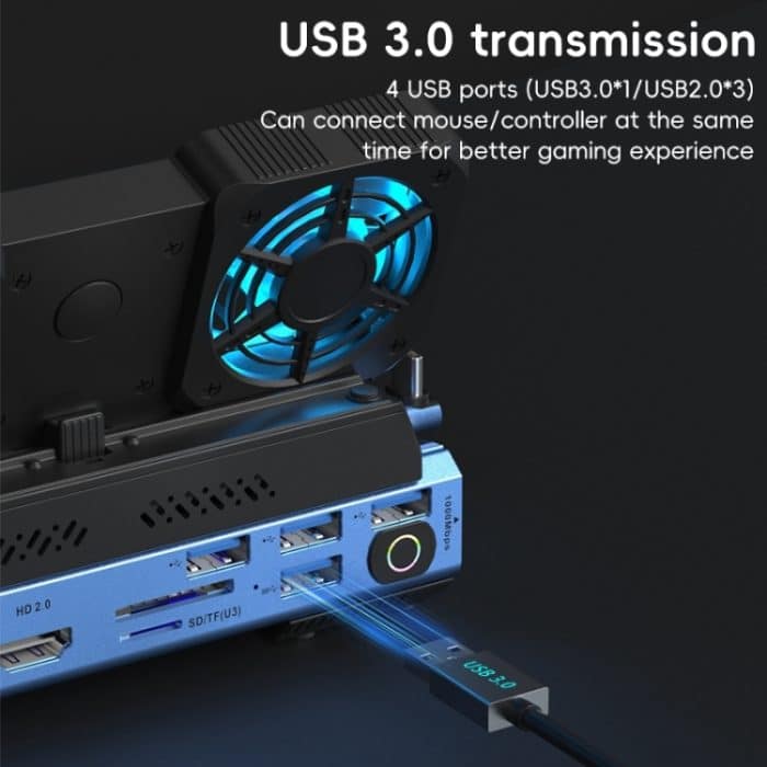 YCE-V279 10 in 1 USB-C Gaming Dock Station Festplattengehäuse mit abnehmbarem Lüfter, 10 in 1 – Bild 6