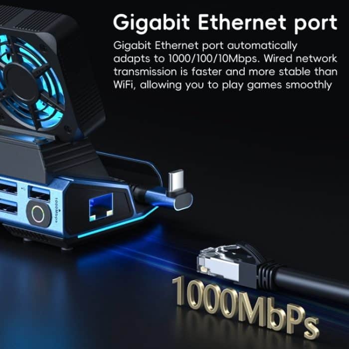 YCE-V279A 9-in-1-USB-C-Gaming-Dockstation mit abnehmbarem Lüfter, 9 in 1 – Bild 4