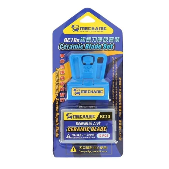 Mechanic BC10s Hochscharfer, isolierter Keramik-Klingensatz mit Klingenhalter – Bild 1