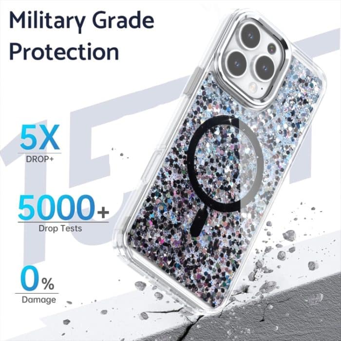 Epoxy Glitter MagSafe Magnetische TPU-Telefonhülle, For iPhone 15 Pro Max, For iPhone 15 Pro, For iPhone 15 Plus, For iPhone 15 – Bild 3