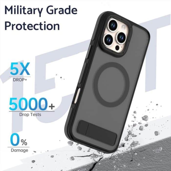 Zweifarbige Skin Feel Magsafe-Telefonhülle mit Halterung, For iPhone 15 Pro Max, For iPhone 15 Pro, For iPhone 15 Plus / 14 Plus, For iPhone 15 – Bild 2