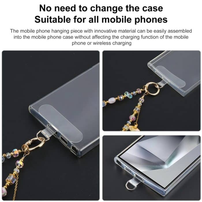 Handy Anti-Verlust-Handfächer-Perlenkette Kurzes Schlüsselband – Bild 3