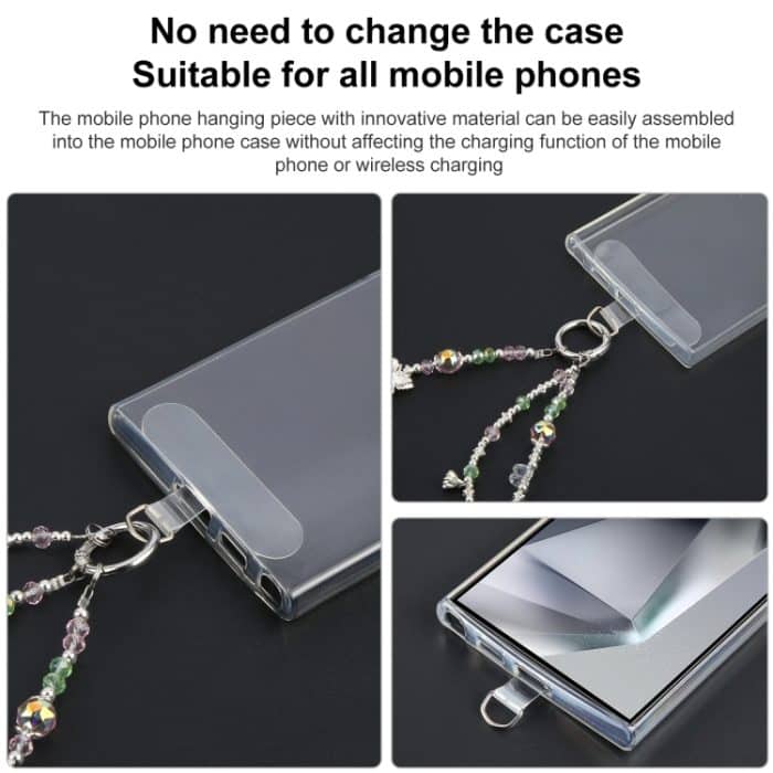 Handy Anti-Verlust Rosa Grüne Perlenkette Kurzes Lanyard – Bild 3