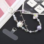 Handy Anti-Verlust Blumenblock Perlenkette Kurzes Schlüsselband – Bild 2