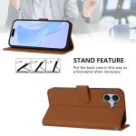 Skin Feel Handyhülle aus einfarbigem Leder mit Umhängeband, For iPhone 16 Plus – Bild 3