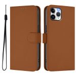 Skin Feel Handyhülle aus einfarbigem Leder mit Umhängeband, For iPhone 11 Pro – Bild 2