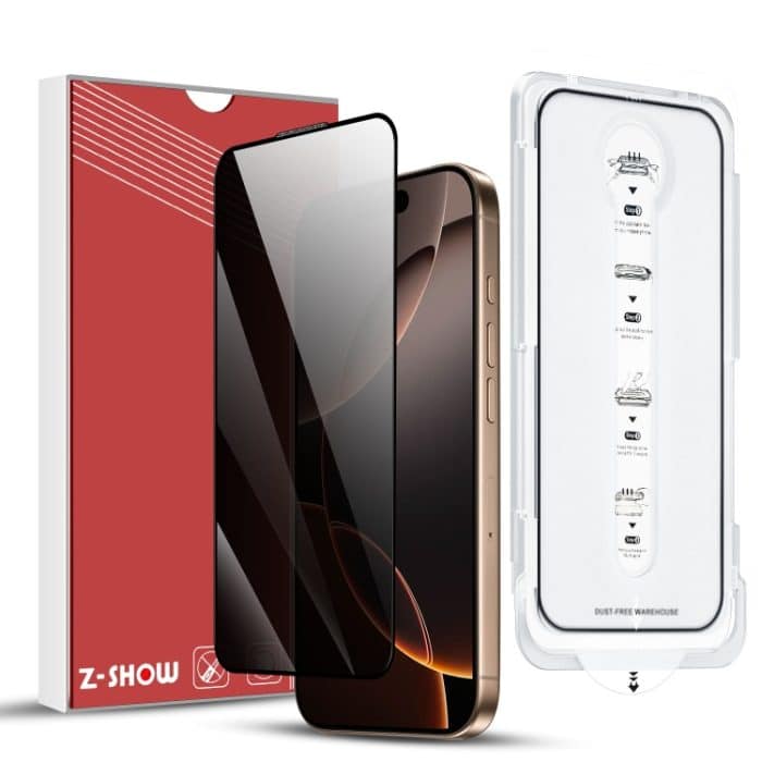 Staubfreie, einfach anzubringende Sichtschutzfolie aus gehärtetem Glas, For iPhone 11 Pro – Bild 8