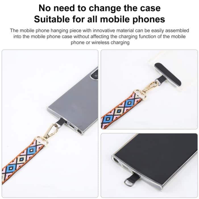Retro Ethno-Stil Crossbody langes Umhängeband Handy Anti-Verlust Umhängeband – Bild 3