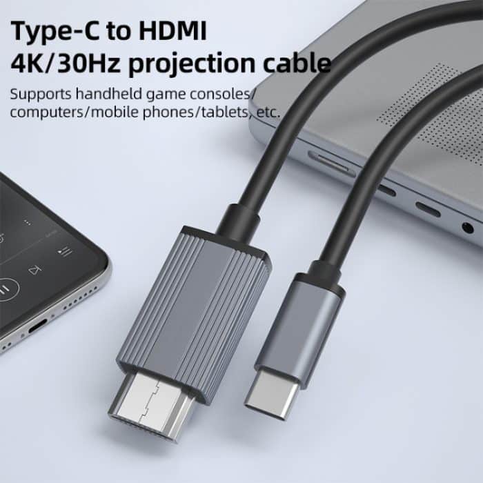 L17 USB-C / Typ-C zu HDMI Konvertierungskabel HD Gleiche Bildschirm Adapter Kabel, L17 Type-C to HDMI – Bild 3