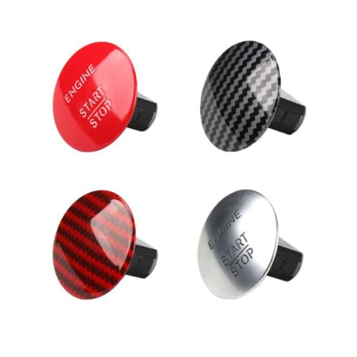 Autoschlüsselloser Ein-Schlüssel-Startschalter 2215450714 für Mercedes-Benz W164/W205, Carbon Fiber Black, Carbon Fiber Red – Bild 2