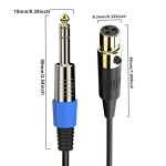 Stereo-Mikrofon-Aux-Audiokabel, Spiral-Adapterkabel, Länge: 0,5 m, Mini 3 Pin XLR to 6.35mm, Mini 4 Pin XLR to 6.35mm – Bild 3