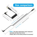 Gewickeltes Stereo-Audio-Adapterkabel für PC-Kamera-Mikrofon, Länge: 0,5 m, Mini 3 Pin XLR Female to 3.5mm TRS, Mini 4 Pin XLR Female to 3.5mm TRS – Bild 3