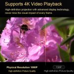 T-2 1920 x 1080P 240ANSI HiSilicon 352 Android 9.0 Tragbarer Projektor, US Plug, UK Plug, EU Plug – Bild 5