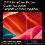 TS-2 1920 x 1080P 240ANSI HiSilicon 352 Android 9.0 Teleskopprojektor, US Plug, UK Plug, EU Plug – Bild 5