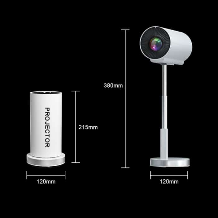 TS-3 1280x720P 260ANSI HiSilicon 352 Android 9.0 Teleskopprojektor, US Plug, UK Plug, EU Plug – Bild 11