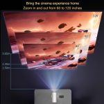 TS-3 1280x720P 260ANSI HiSilicon 352 Android 9.0 Teleskopprojektor, US Plug, UK Plug, EU Plug – Bild 4