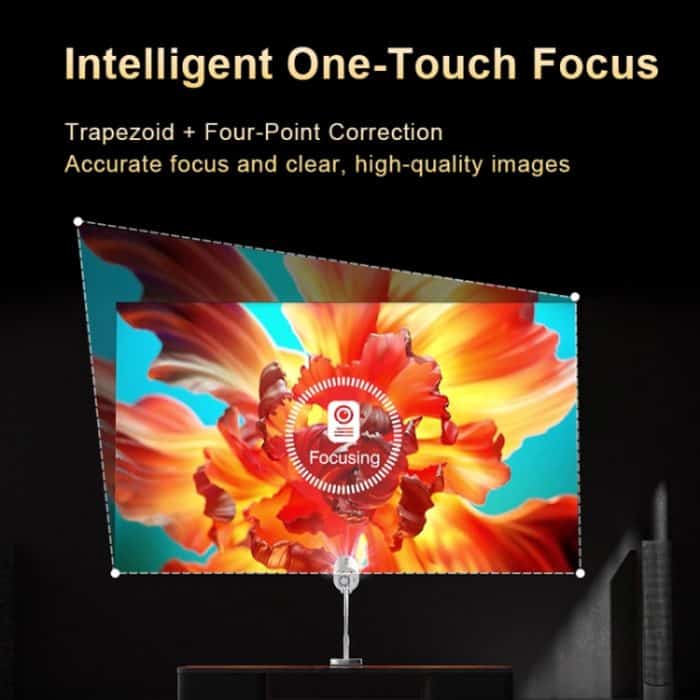 TS-3 1280x720P 260ANSI HiSilicon 352 Android 9.0 Teleskopprojektor, US Plug, UK Plug, EU Plug – Bild 5