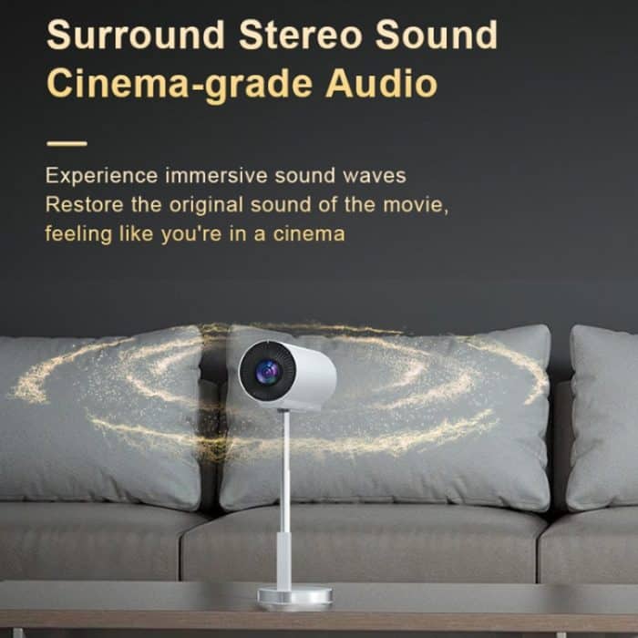 TS-3 1280x720P 260ANSI HiSilicon 352 Android 9.0 Teleskopprojektor, US Plug, UK Plug, EU Plug – Bild 7