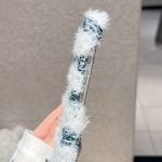 Gestreifte Stoffplüsch-TPU-Telefonhülle, For iPhone 15 Plus, For iPhone 15, For iPhone 14 Plus – Bild 3