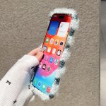 Gestreifte Stoffplüsch-TPU-Telefonhülle, For iPhone 15 Plus, For iPhone 15, For iPhone 14 Plus – Bild 5