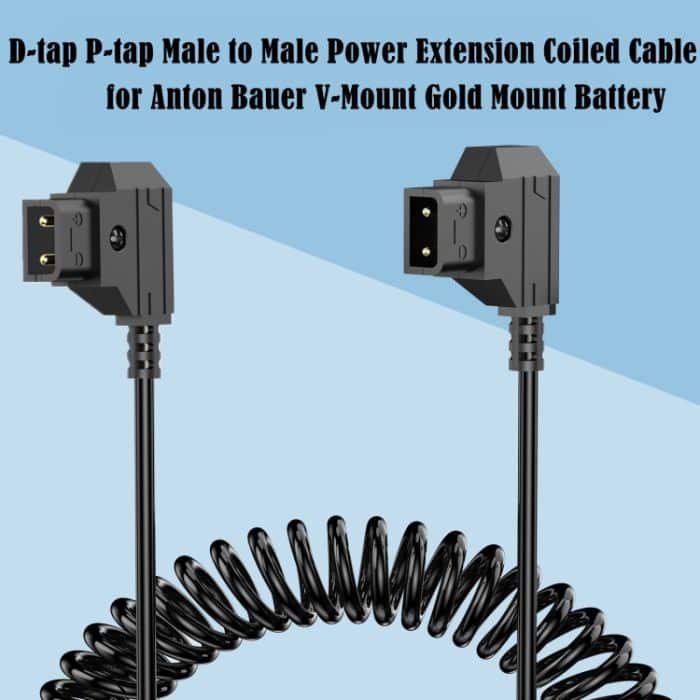 Anton Bauer V-Mount Kamera Spiraladapter-Verlängerungskabel, Länge: 1,5m, D-Tap Male to D-Tap Male – Bild 4