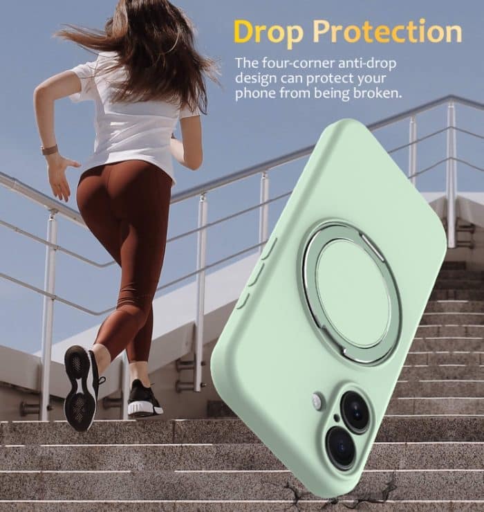 MagSafe-Telefonhülle aus flüssigem Silikon mit drehbarem Halter, For iPhone 16, For iPhone 15 Pro Max, For iPhone 15 Pro, For iPhone 15 Plus – Bild 3