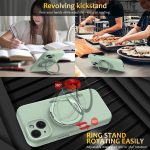 MagSafe-Telefonhülle aus flüssigem Silikon mit drehbarem Halter, For iPhone 15, For iPhone 14 Plus, For iPhone 14, For iPhone 14 Pro – Bild 6