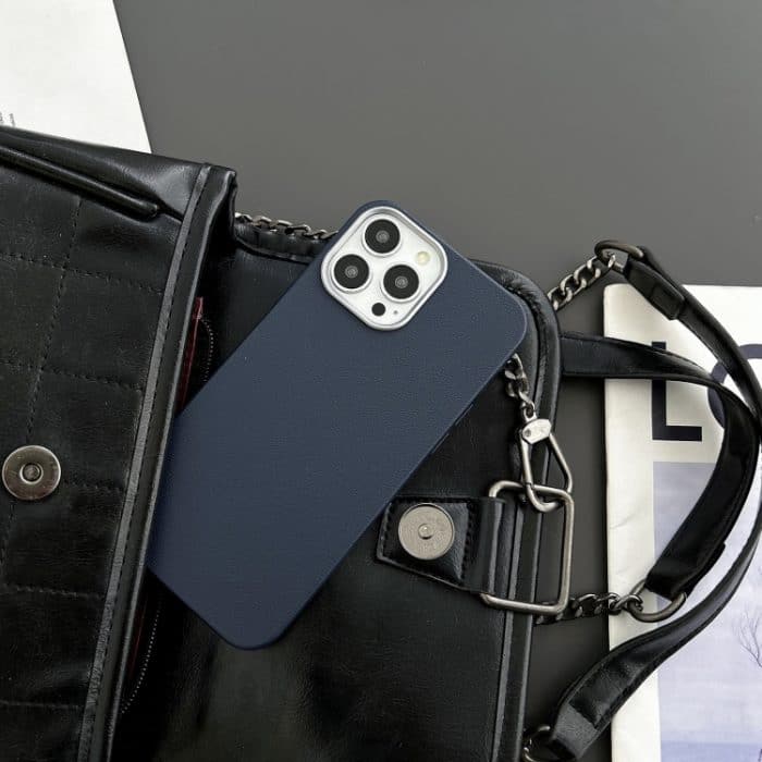 Litschi-Muster Silber Rand Kamera Rahmen Material Telefon Fall, For iPhone SE 2022 / SE 2020, For iPhone 13 Pro Max, For iPhone 13 Pro, For iPhone 13 – Bild 6