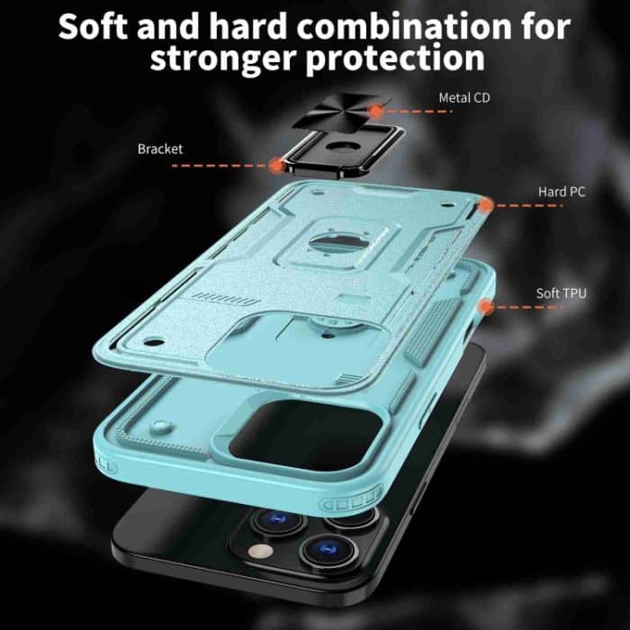 Ringhalter PC Hybrid TPU Telefonhülle, For iPhone 14, For iPhone 14 Pro, For iPhone 14 Pro Max – Bild 4