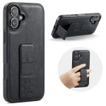 Fierre Shann Ölwachs-Telefonhülle aus Rindsleder mit Halterung auf der Rückseite, For iPhone 16, For iPhone 15 Pro Max, For iPhone 15 Pro, For iPhone 15 Plus