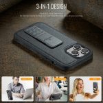 Fierre Shann Ölwachs-Telefonhülle aus Rindsleder mit Halterung auf der Rückseite, For iPhone 12 / 12 Pro, For iPhone 12 Pro Max – Bild 2