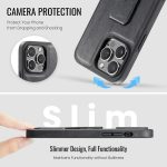 Fierre Shann Ölwachs-Telefonhülle aus Rindsleder mit Halterung auf der Rückseite, For iPhone 12 / 12 Pro, For iPhone 12 Pro Max – Bild 5