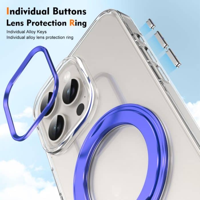 Eiskalte rotierende Ringhalterung PC MagSafe Telefonhülle, For iPhone 15 Pro Max, For iPhone 15 Pro, For iPhone 15 Plus / 14 Plus, For iPhone 15 – Bild 6