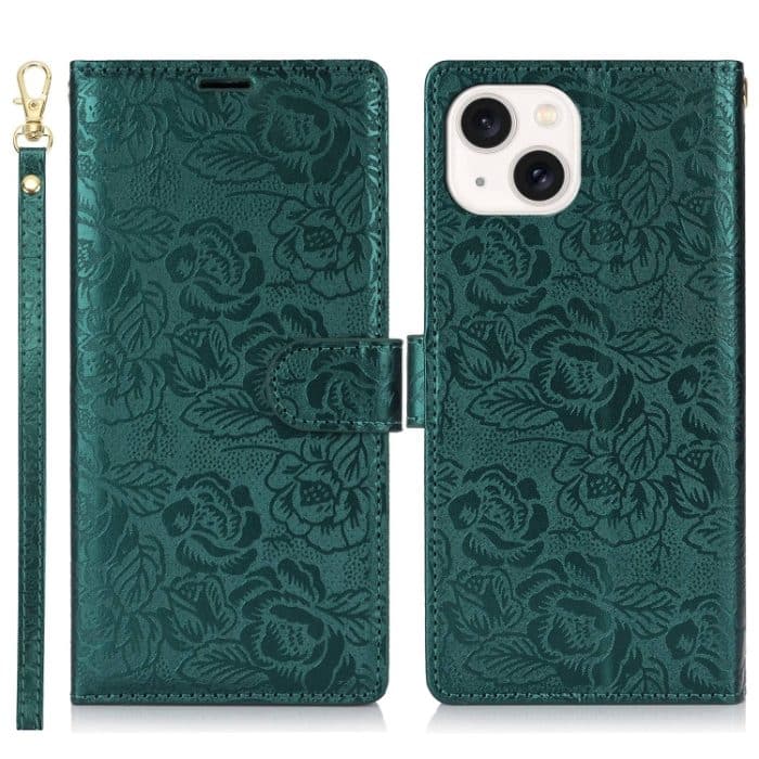 Handyhülle aus Leder mit Pfingstrosen-Blumen-Aufdruck, For iPhone 14 Plus, For iPhone 14 / 13, For iPhone 14 Pro, For iPhone 14 Pro Max – Bild 2