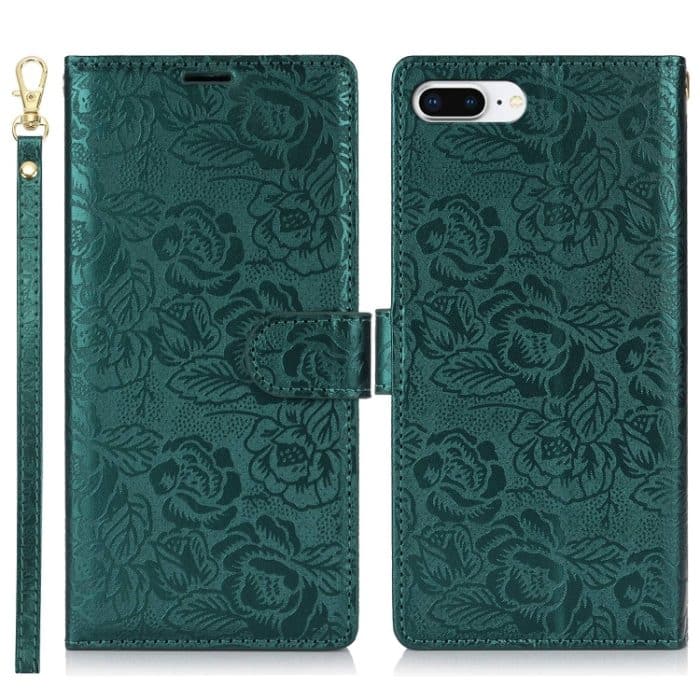 Handyhülle aus Leder mit Pfingstrosen-Blumen-Aufdruck, For iPhone 7 Plus / 8 Plus – Bild 2