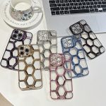 Galvanische Lasergravur 3D Waben Transparente TPU Handyhülle, For iPhone 14 Pro, For iPhone 14 Pro Max, For iPhone 13 Pro Max, For iPhone 13 Pro – Bild 2