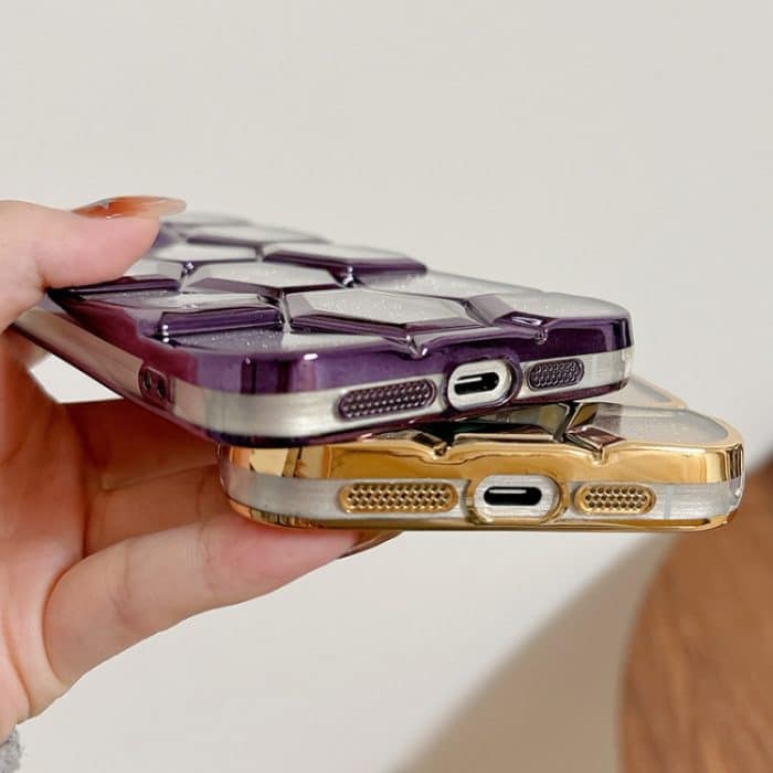 Galvanische Lasergravur 3D Honeycomb Glitter TPU Handyhülle, For iPhone 13, For iPhone 12, For iPhone 12 Pro Max, For iPhone 12 Pro – Bild 5