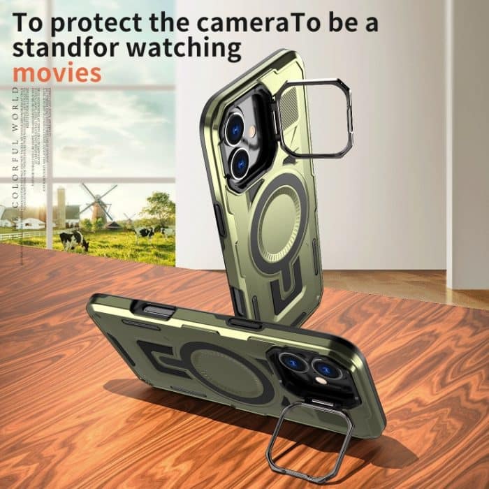 Shield Hollow Frame Halter MagSafe Telefonhülle, For iPhone 16, For iPhone 15 Pro Max, For iPhone 15 Pro – Bild 3