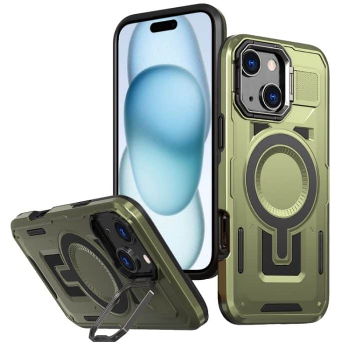 EDA007306607A.jpg Shield Hollow Frame Halter MagSafe Telefonhülle, For iPhone 15 Plus, For iPhone 15, For iPhone 14 Plus – Bild 1