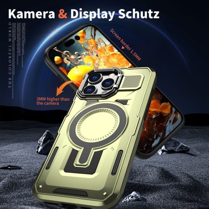Shield Hollow Frame Halter MagSafe Telefonhülle, For iPhone 15 Plus, For iPhone 15, For iPhone 14 Plus – Bild 2